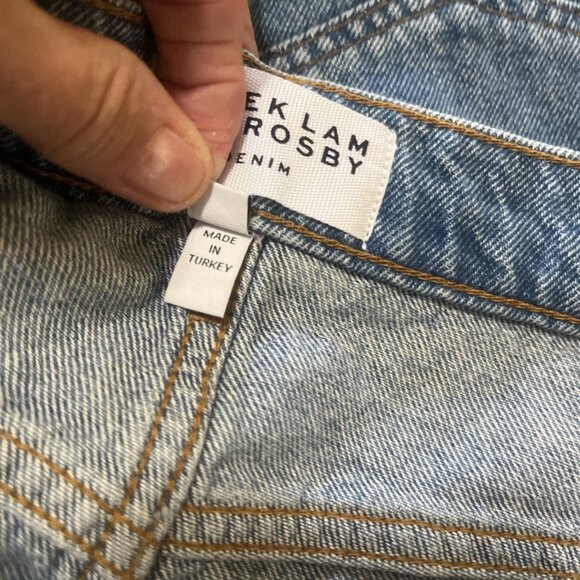 Derek Lam 10 Crosby High Waist Maxi Denim Skirt W Thigh-High Slit Size 27 - Picture 10 of 12